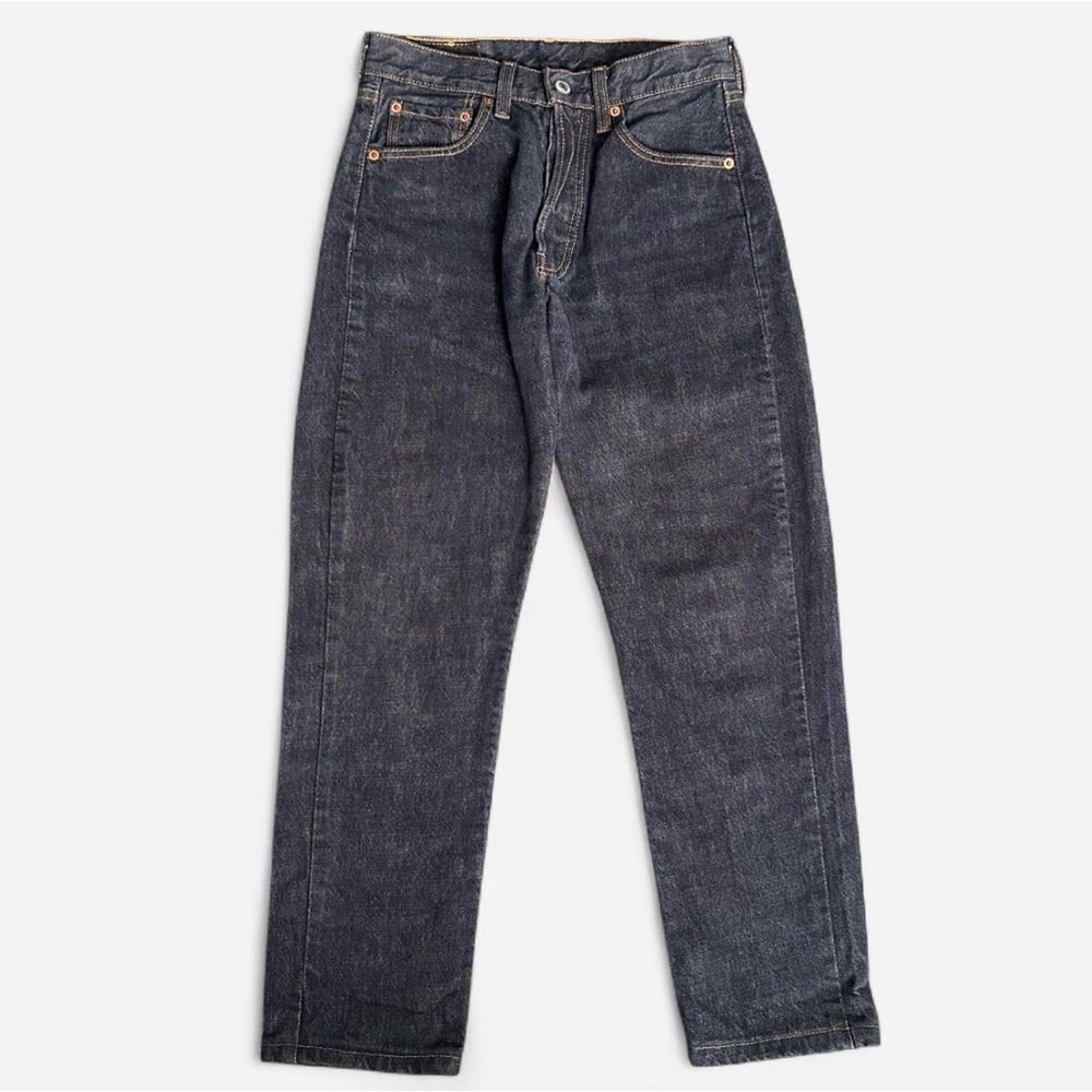 Levi's 501 Button Fly Relaxed Fit Jeans in Dark Indigo Sz 28x34 (26x26)